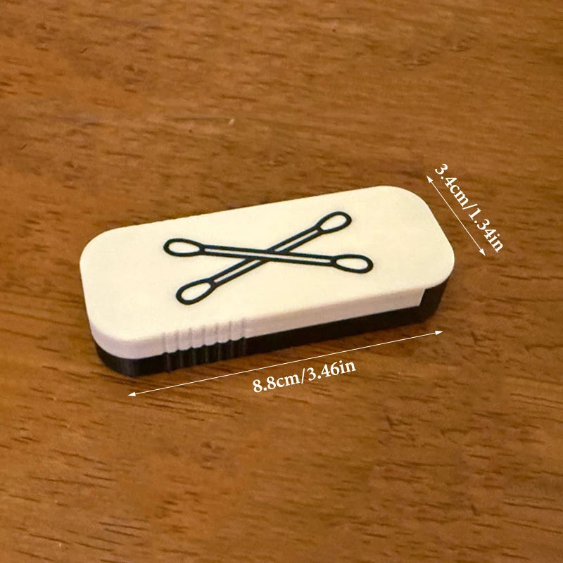 Keychain Portable Swab Case Travel Daily Use Dust-proof Keeps Clean Qme