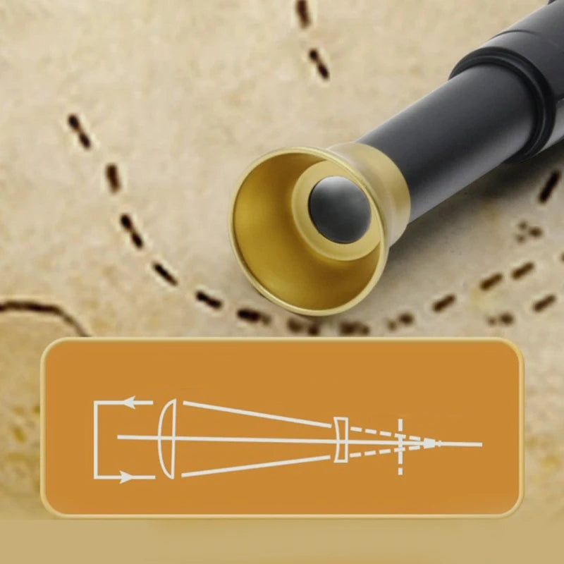 Power HD Mini Telescopic Focusing Pirate Telescope Three Stage Qme