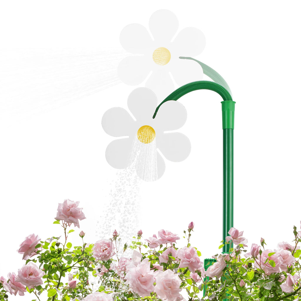 Funny Sun Flower Dancing Daisy Lawn Sprinkler Garden Sprinklers Flower Sprinkler for Yard Lawn Watering Garden Decor Qme
