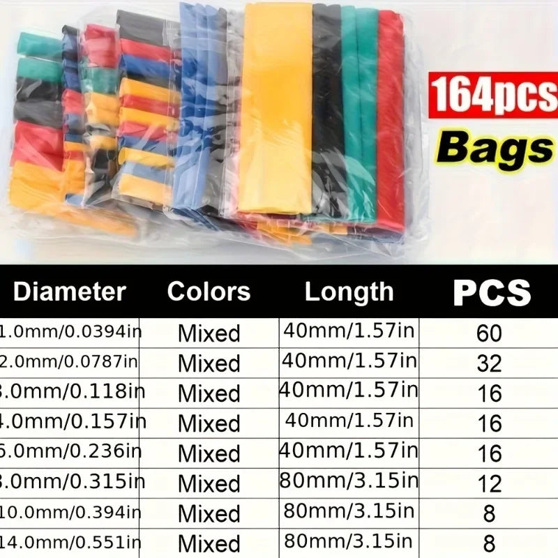 Heat Shrink Tubing • Electrical Connection Cable • Suitable for Electrical Insulation Protection Sleeves for Home Qme