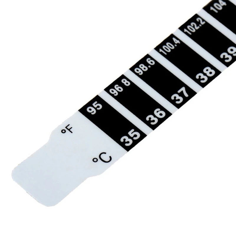 Forehead Head Strip Thermometer Water Milk Fever Body Baby Child Kid Qme