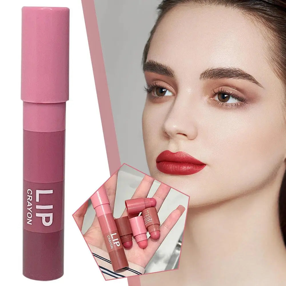 4 In 1 Matte Lipstick Pencil Kit Combo Velvet Sexy Red Lip Tint Non-stick Cup Multicolour Lipstick Pen Makeup Lips Cosmetic Set Qme