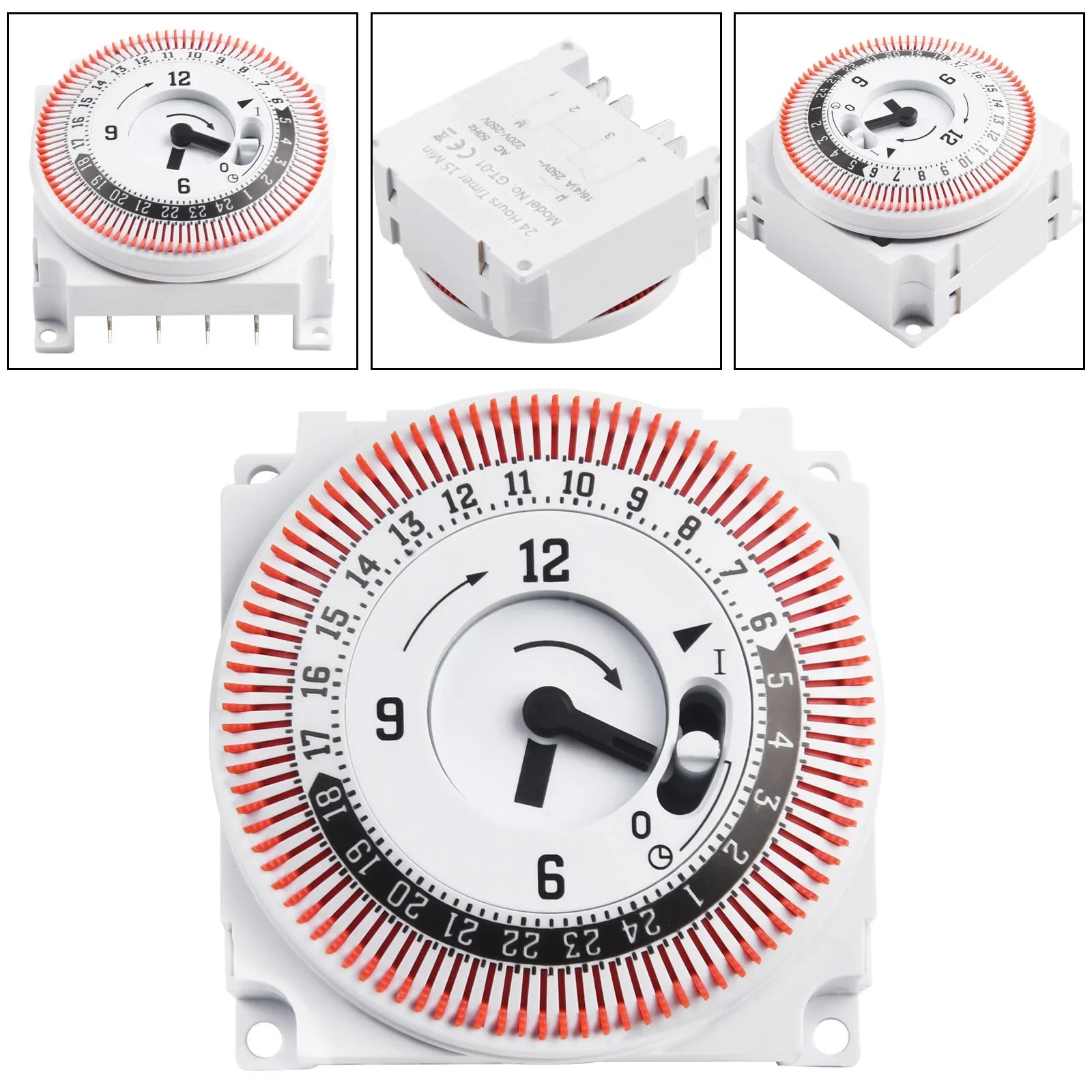 Switch Protection Panel Mechanical 24 Hour Timer Switch 250V 50Hz Industrial Timing Device High Quality Panel Switch Protector Qme Default Title