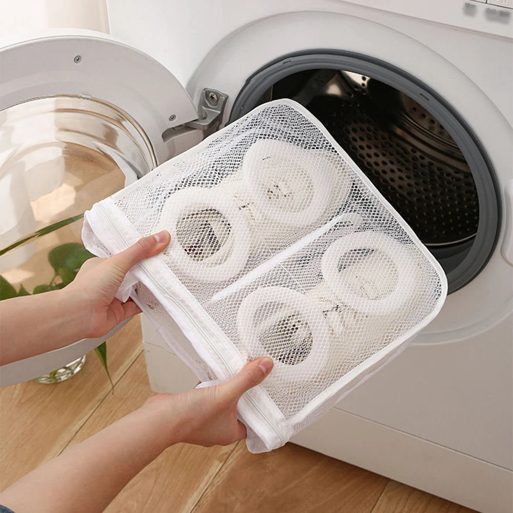 Laundry Bag Protection Bag Lazy Person Shoe Bag Bra Underwear Bag Protection Bag Shoe Built-In Divider Bathroom Qme