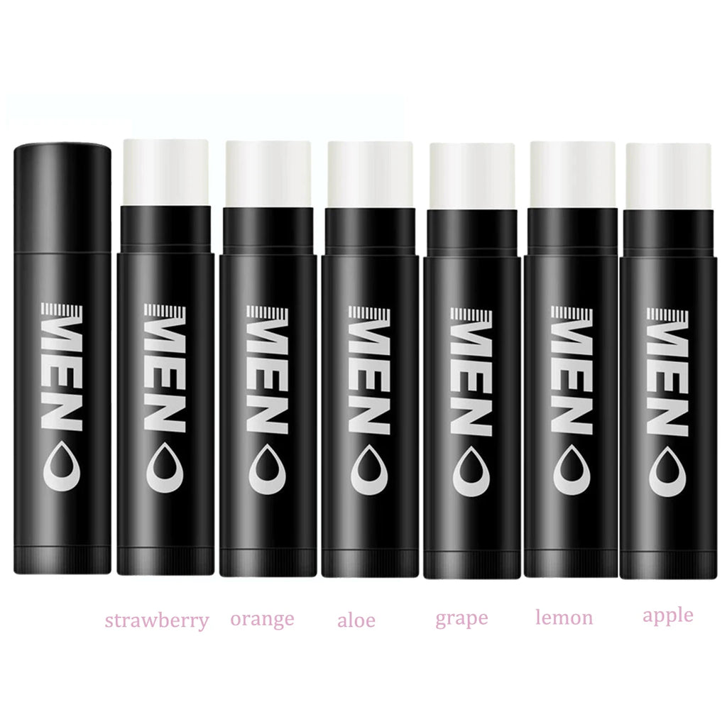 Hydrating Men's Lip Balm Natural Finish 8 Scents Mens Moisturizing Qme