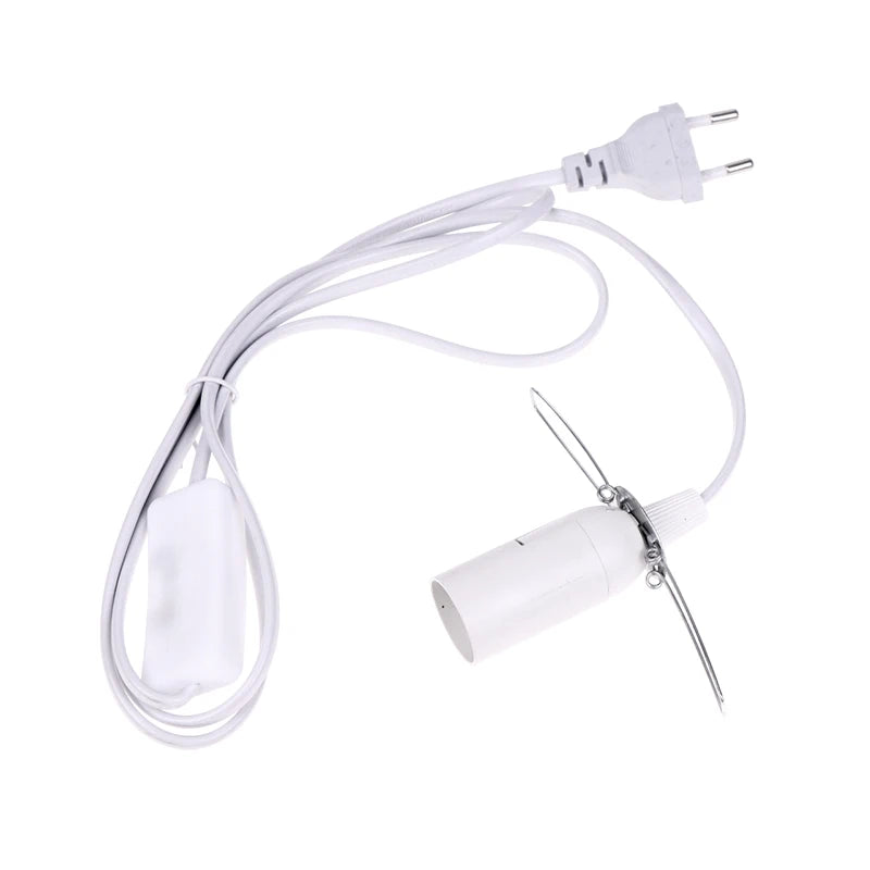 EU Plug E14 Hanglamp Holder Light Bulbs Socket Switch Wire 1 55m Qme