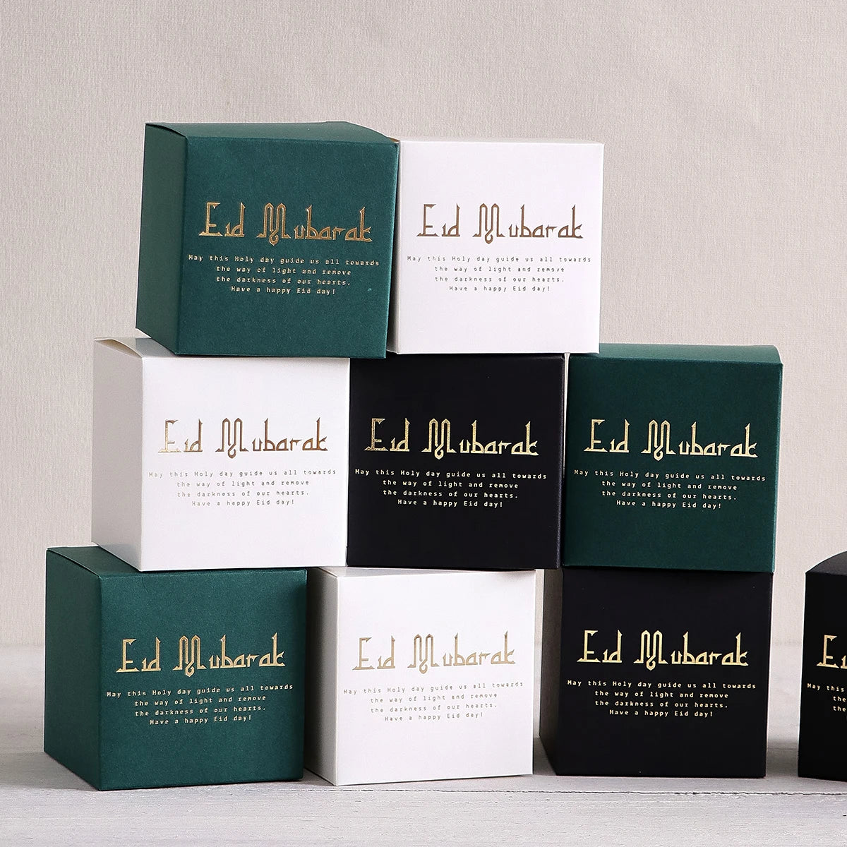 10Pack Eid Mubarak Gift Boxes, Perfect for Candies, Chocolates and Small Gifts, Ramadan Gift Boxes Islamic Muslim Festival Happy Qme