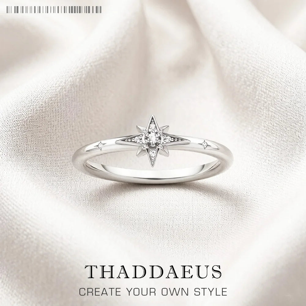 Fascinates Star Ring Europe Style Brand New Glam Fine Jewerly For Women Spring 925 Sterling Silver Trendy Gift Qme