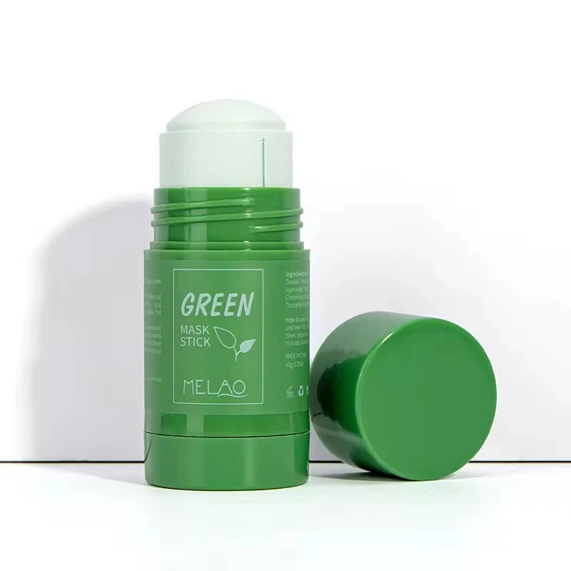 MELAO Natural Purifying Detox Clay Mask Green Tea Mud Masking For Face Green Mask Stick Qme Green Tea Mask