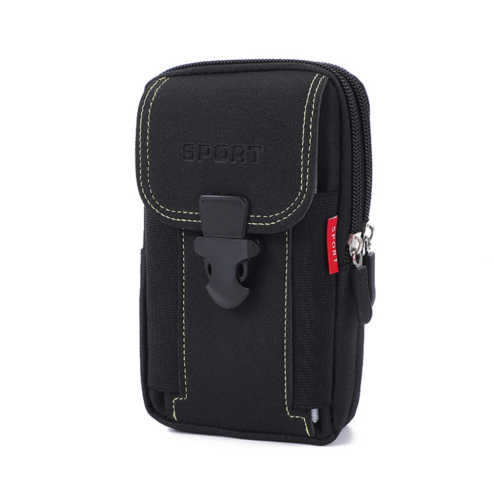 Man Belt Pouch Mobile Phone Bag Holster Bag Molle Waist Bag Pack Small Tactical Duty Belt Backpack Card Holder Qme Black Style 1