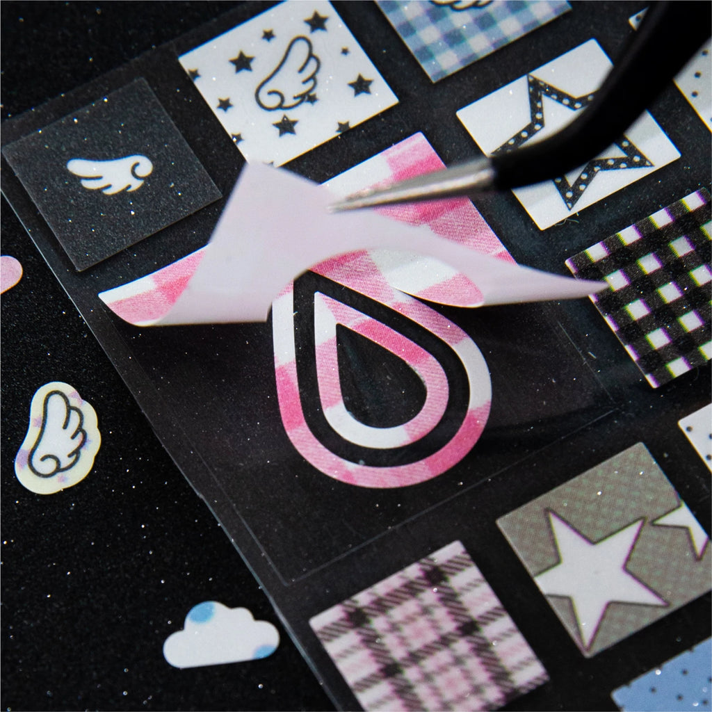 1Roll Kawaii Cute Style Glitter Die-Cut Synthetic Paper Tape for DIY Scrapbooking Collage Material Phone Case Notebook Decoratio Qme