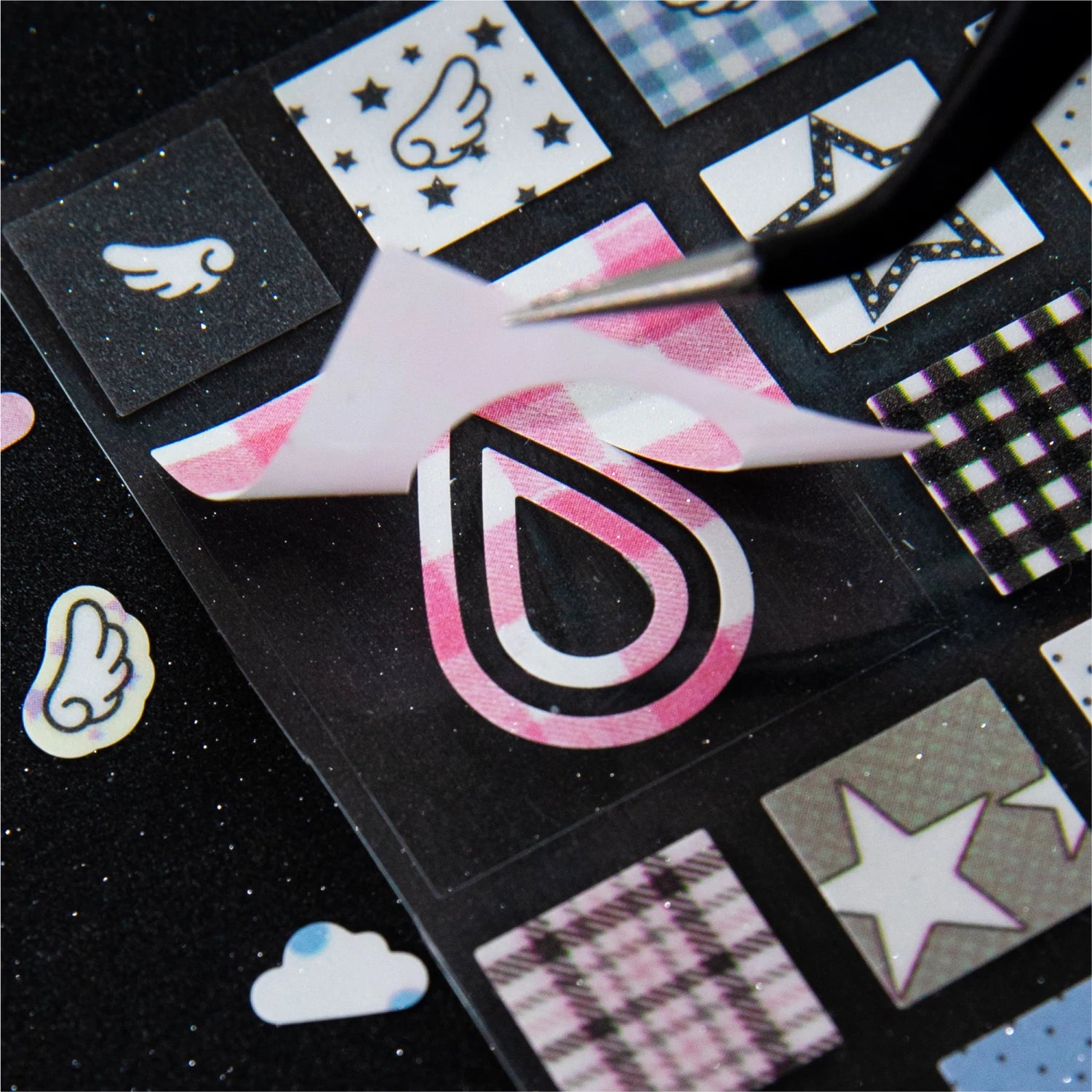 1Roll Kawaii Cute Style Glitter Die-Cut Synthetic Paper Tape for DIY Scrapbooking Collage Material Phone Case Notebook Decoratio Qme