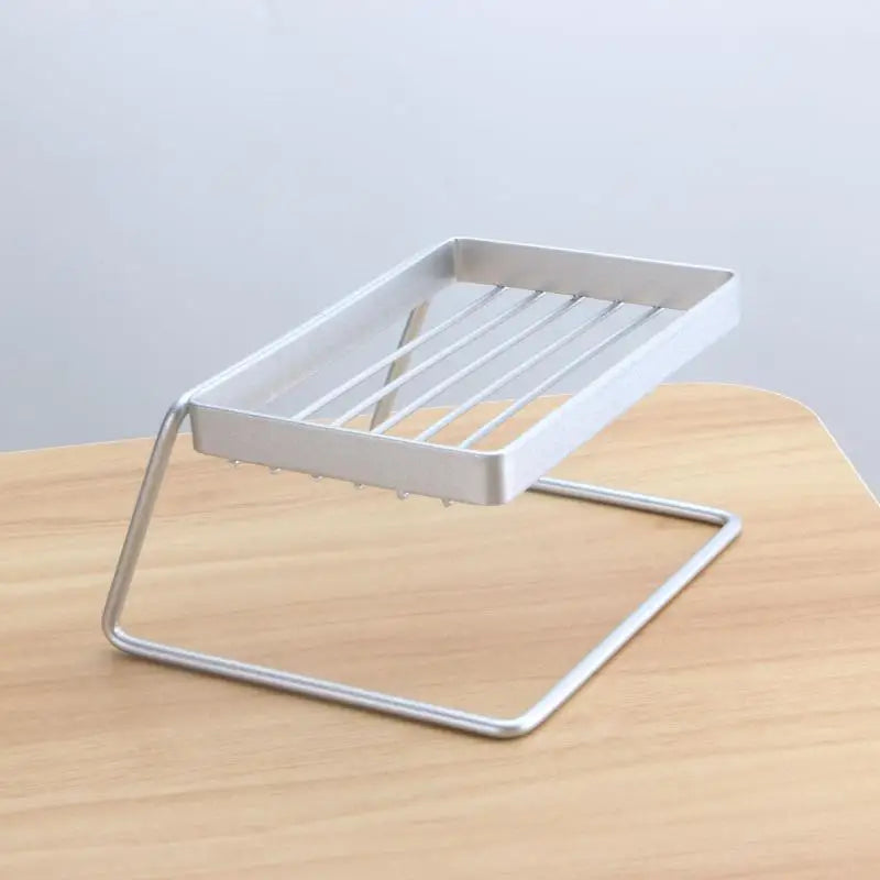 Self Draining Stainless Steel Soap Dish Bar Holder Shower Bathroom Qme Silver