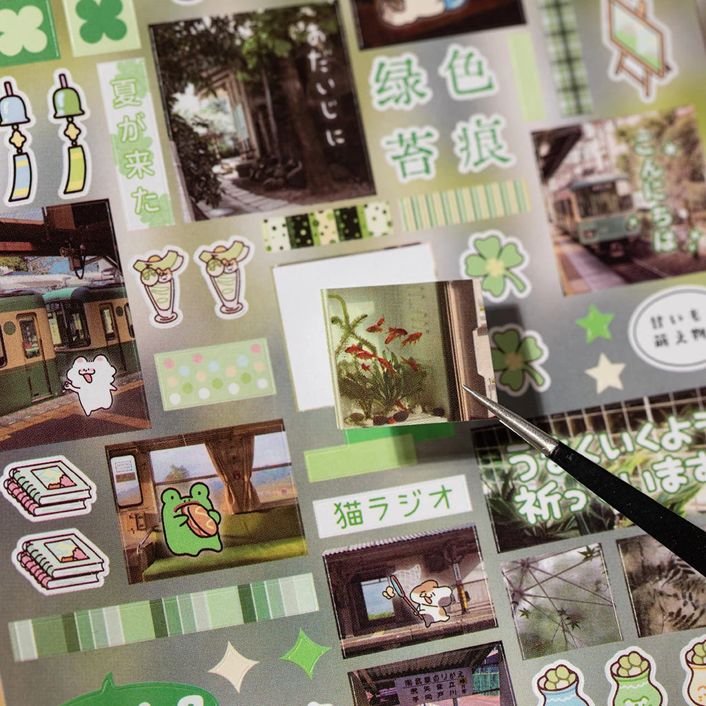 30/60 Sheets Vintage Flavors Street Series Sticker Book Food Creative Handbook DIY Scrapbook Framed Albums Japanese Stationery Qme