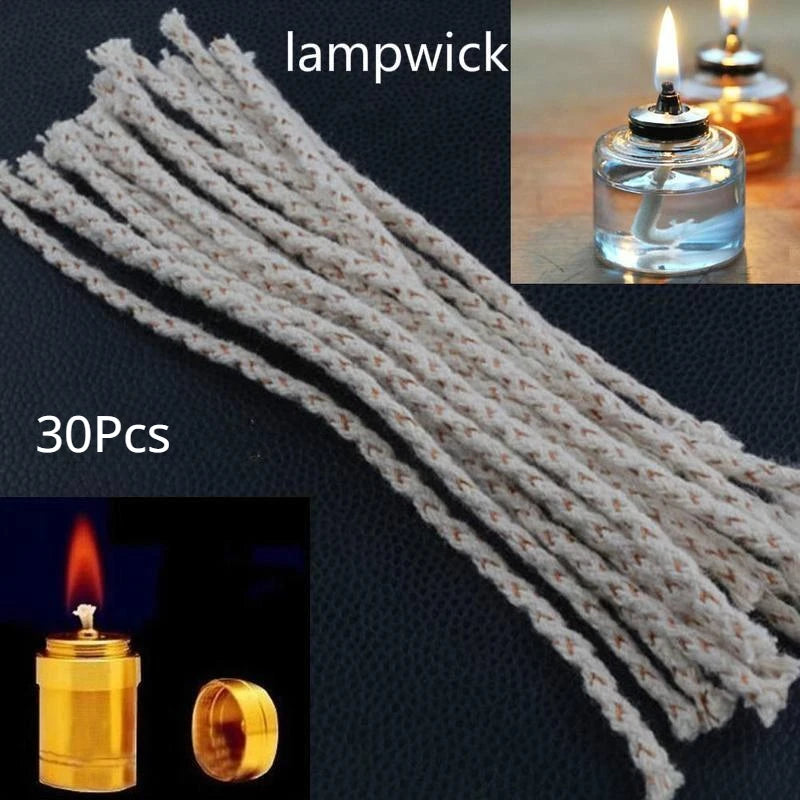 Lot Cotton Core Wick Kerosene Alcohol Lamp Durable Wicks DIY Wheel Qme Default Title