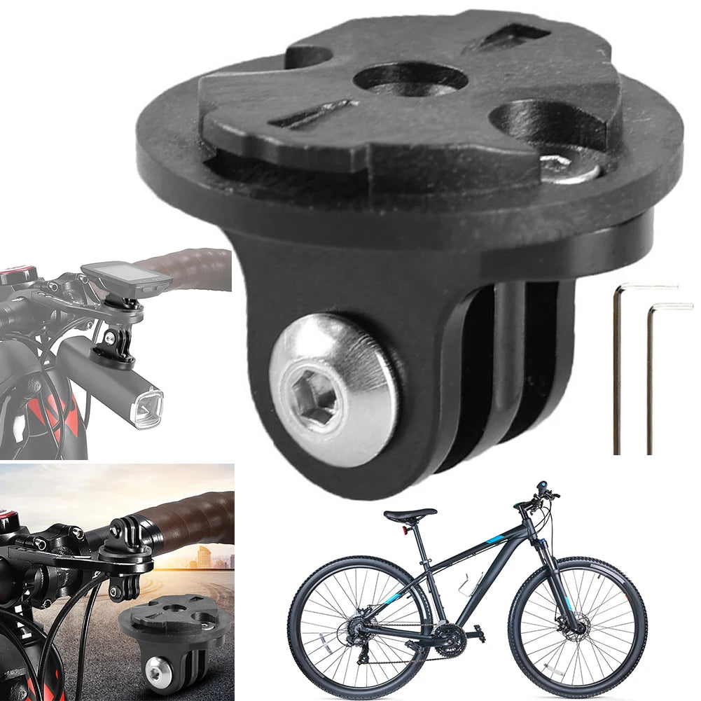 Bike Camera Mount Holder Bracket Adapter Cycling Front Light Bracket Camera Stand Bike Computer Holder Adapter for Garmin Gopro Qme