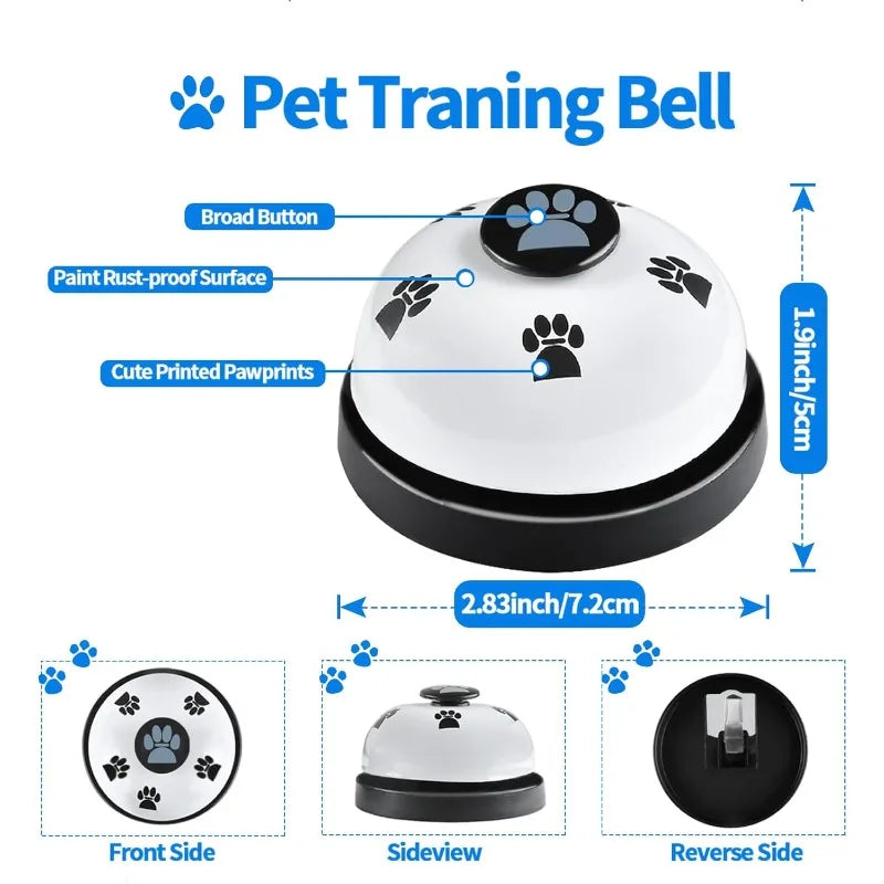 2-piece dog doorbell set, pet outdoor training and communication bell, pet interactive toy, adjustable with doorbell Qme