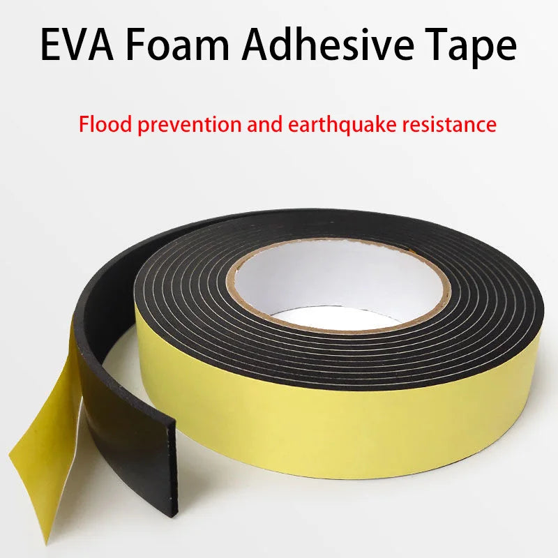 Foam Tape Thickened Sponge Single-Sided Tape Door and Window Sealant Tape Dustproof, Waterproof and Anti-Collision Soundproof Qme