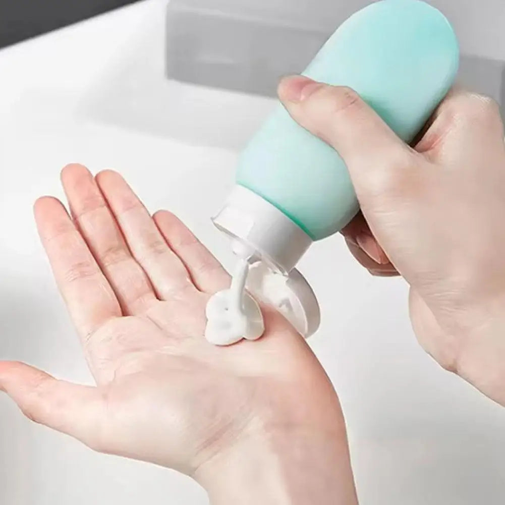 Fashion New Portable Travel Shampoo Bottle 4Pcs Set Refillable Bottle 60ml Soft Lotion Container Squeeze Tube Empty Bottle Qme