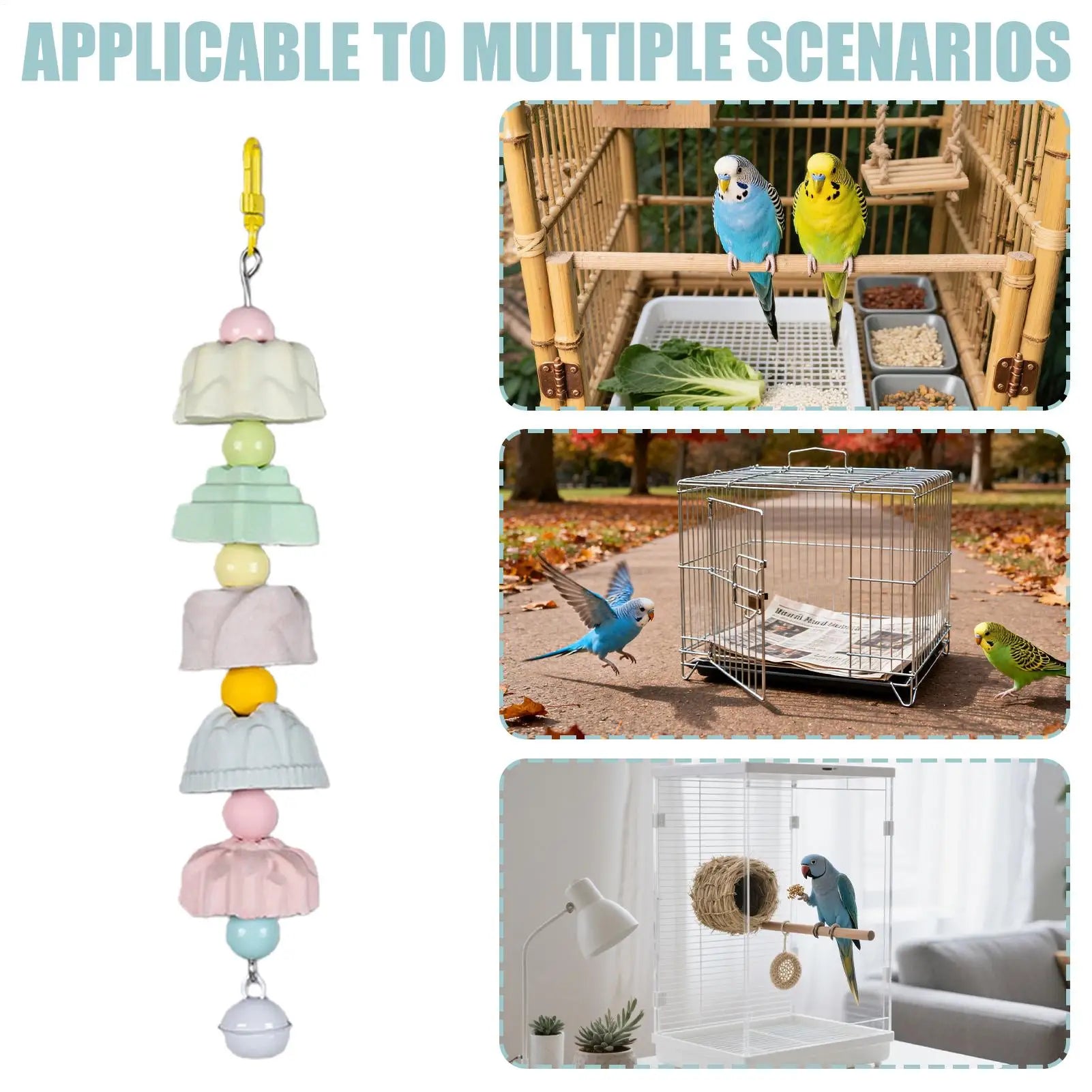 Bird Toys Scratch-resistant Pet Grinding Supplies Bird Chewing Toys for Conures for Macaws Sparrow Parakeet Lovebird Conures Qme