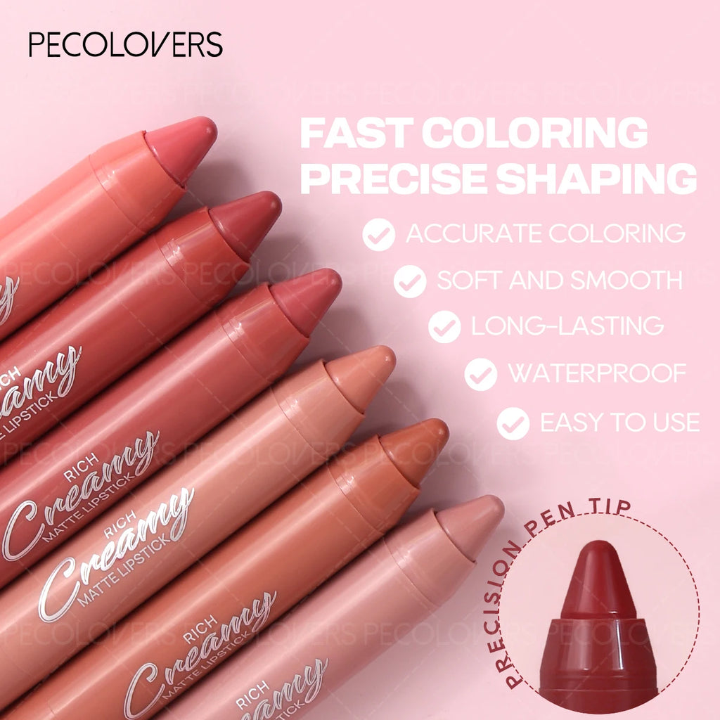 Matte Lip Liner Lipstick Pen Smooth Apply Waterproof Long-lasting Qme