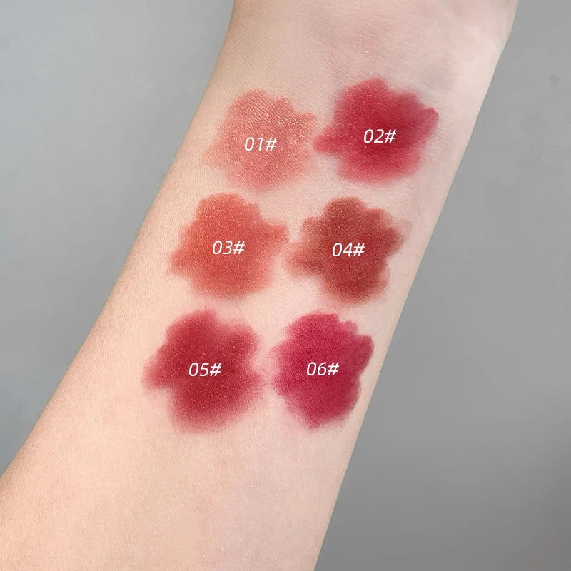 Gege Bear Lip Glaze Matte Velvet Clay Irregular Bottle Design Qme