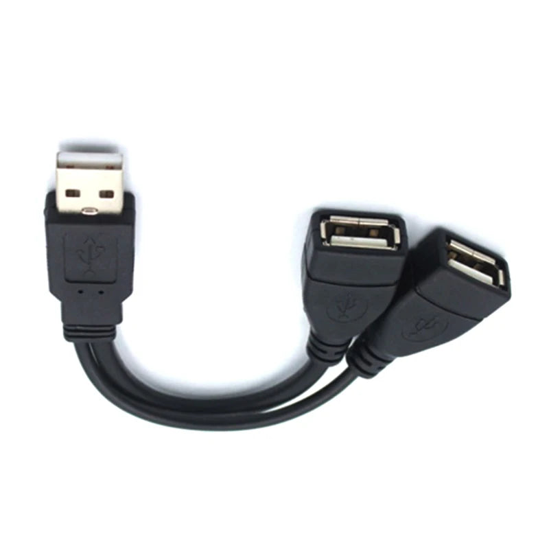 USB 2 0 Splitter Y Cable 1 Male Female Extension Cord Power Adapter Qme