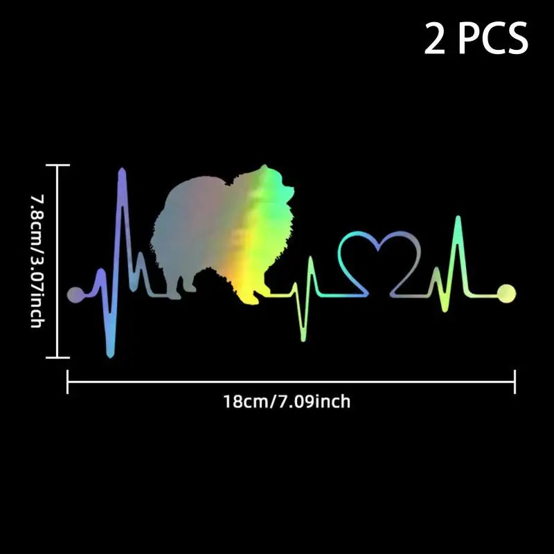 Car Sticker Pet Cat Heartbeat Lifeline Creative Truck Automobiles Qme A21