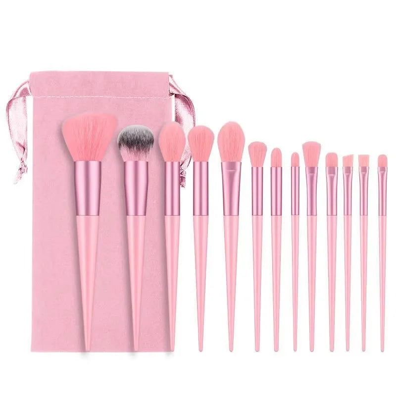 13pcs Professional Makeup Brush Set Soft Fluffy Cosmetic Brushes for Foundation Powder Eyeshadow Blending Beauty Tools Qme