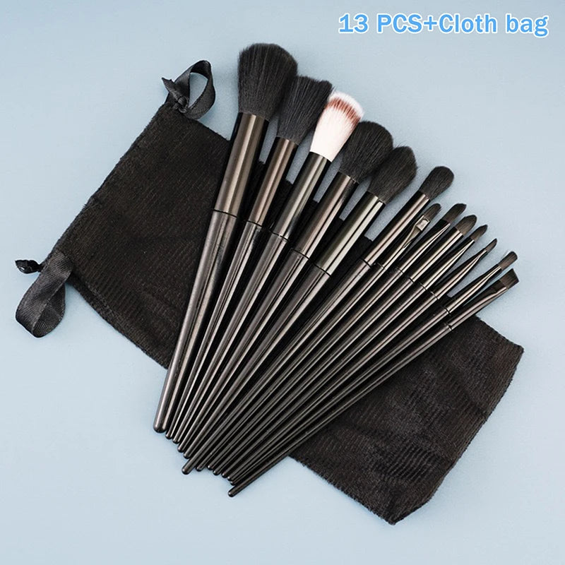 8 Fluffy Professional Makeup Brush Kabuki Eyeshadow Foundation Powder Qme A4