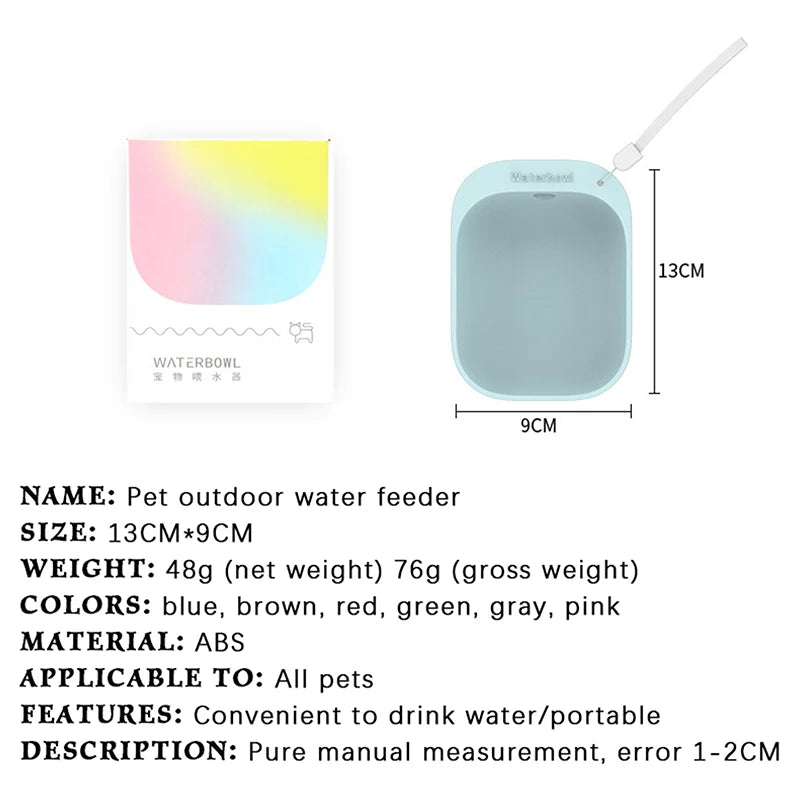 Pet Dog Water Bottle Cat Outdoor Dispenser Supplies Travel Portable Qme