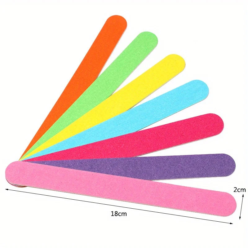 Double-Sided Nail Files, Comfortable Grip, Professional Manicure Sandpaper, Odorless Wooden Nail Polishers, Nail Files Qme
