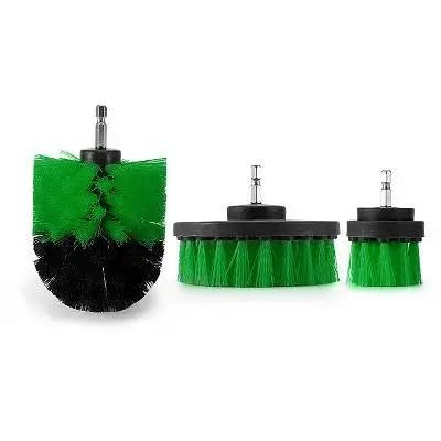 Power Scrubber Brush Bathroom Drill Cleaning Cordless Attachment Scrub Qme Green 3pcs