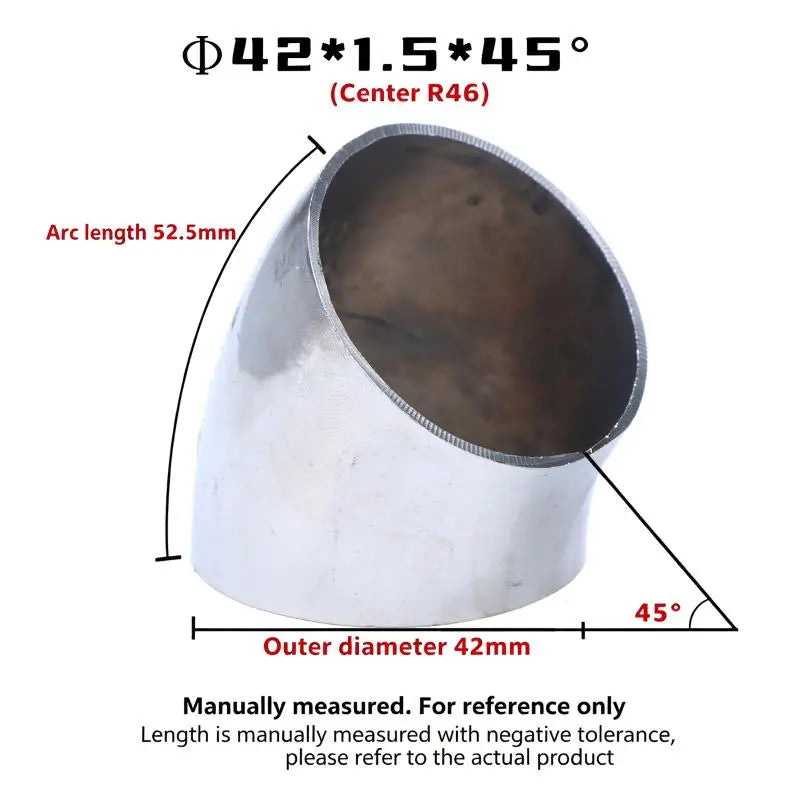 Sanitary Food Grade 45 Degree Weld Elbow 304 Stainless Steel, Polished Butt Weld Pipe Fitting 16-80mm OD Press Fitting Qme A12