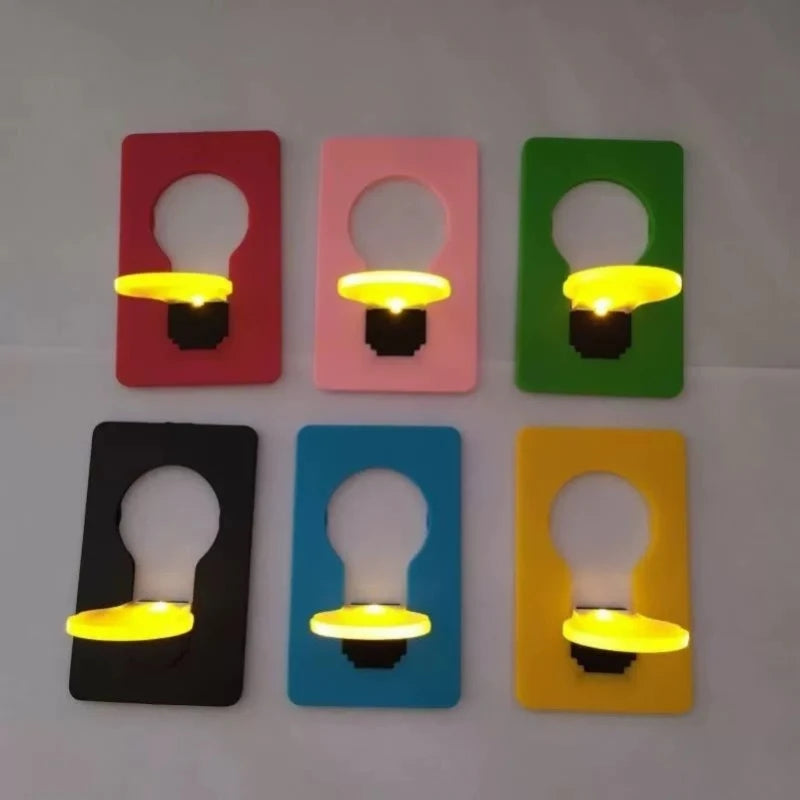 Mini Luminous Folding Card Led Reading Night Light Creative Portable Qme