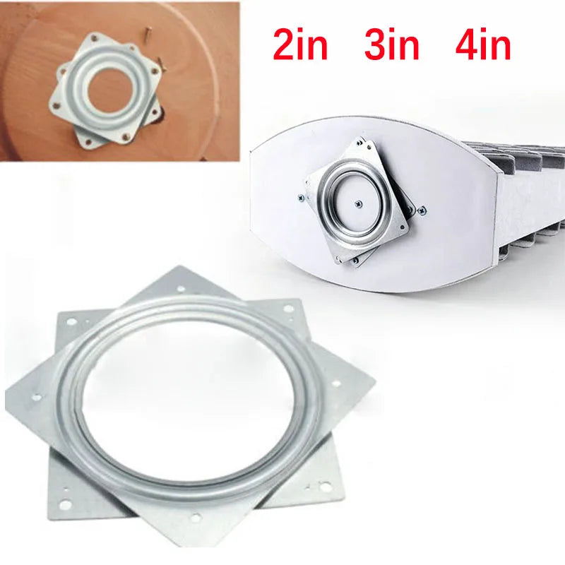 2/3/4 Inch Steel Square Lazy Susan 360 Degrees Rotating Rolling Bearing Turntable Bearings Plate For Office Swivel Chairs Qme
