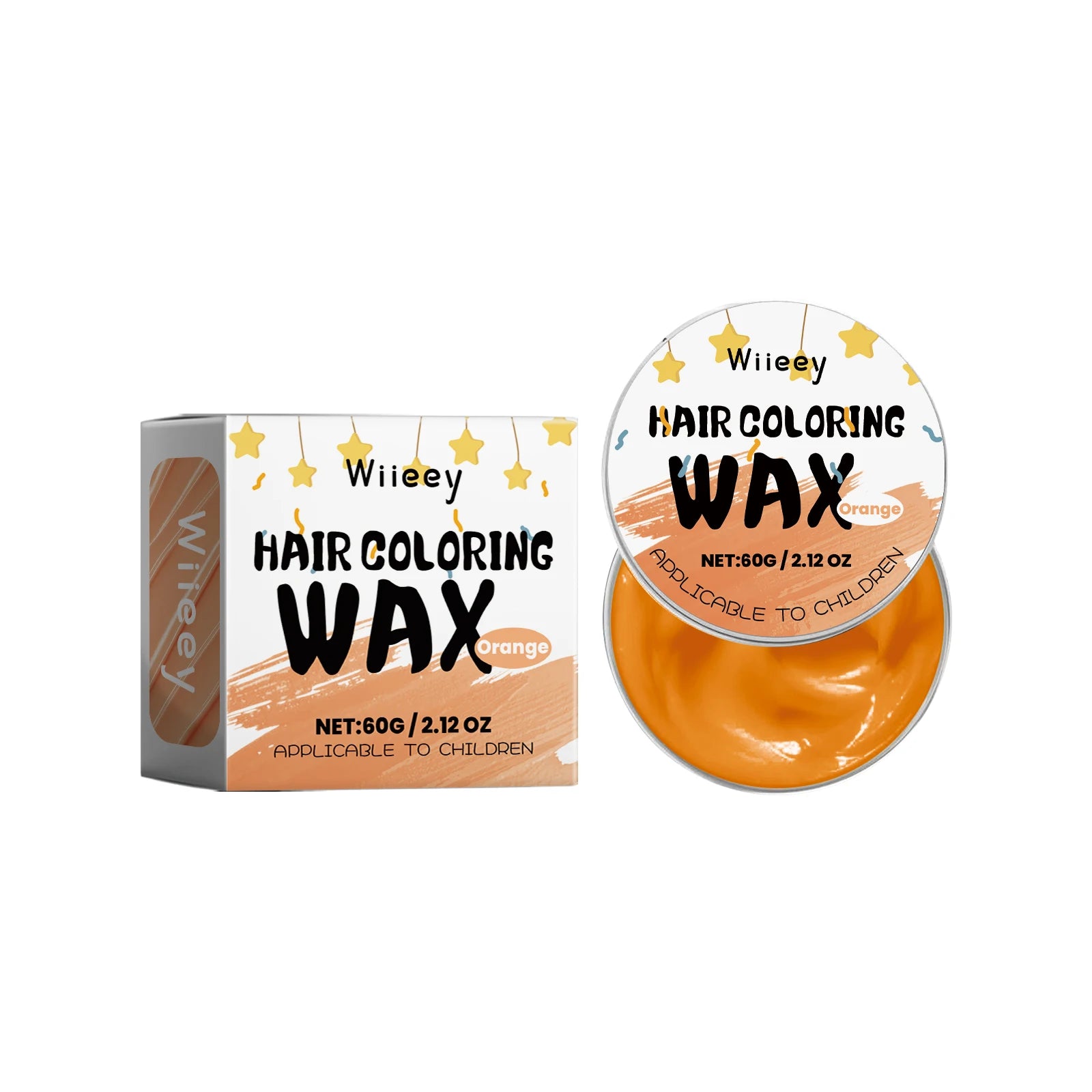 8 Colors Kids Hair Wax Temporary Paint Reduce Scalp Stimulate Prevent Qme Orange