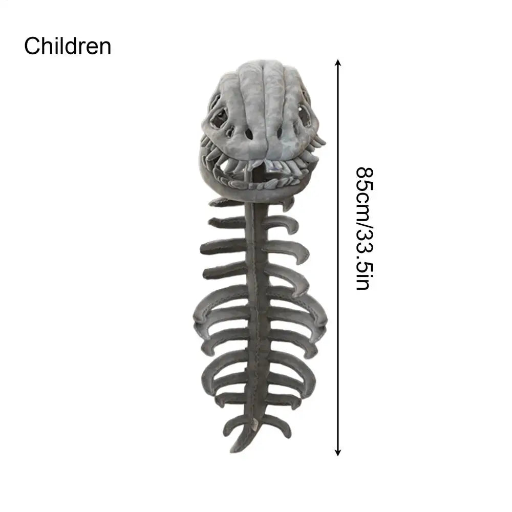 Dinosaur Skeleton Plush Costume Stuffed Toy Halloween Outfits Kids Qme 85cm