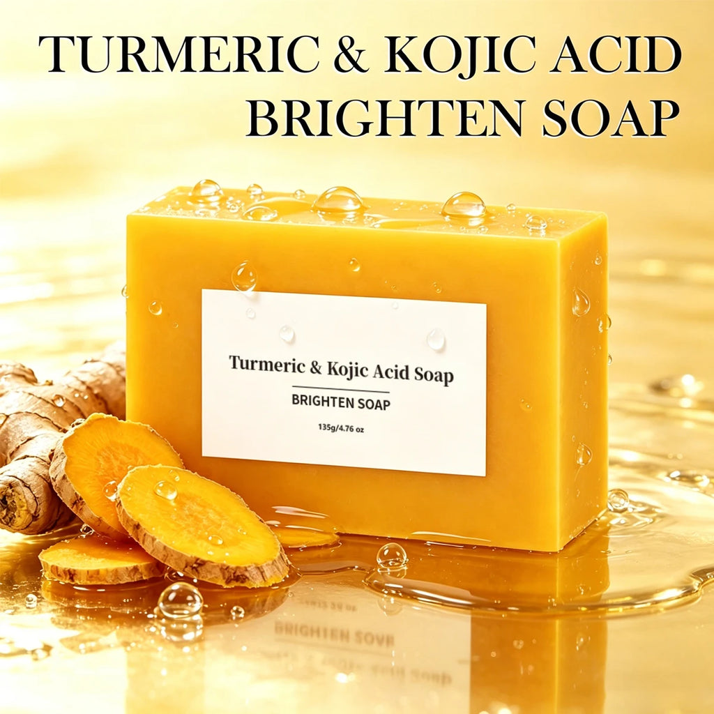 Turmeric Kojic Acid Handmade Soap Brighten Moisturize Skin Plant Qme