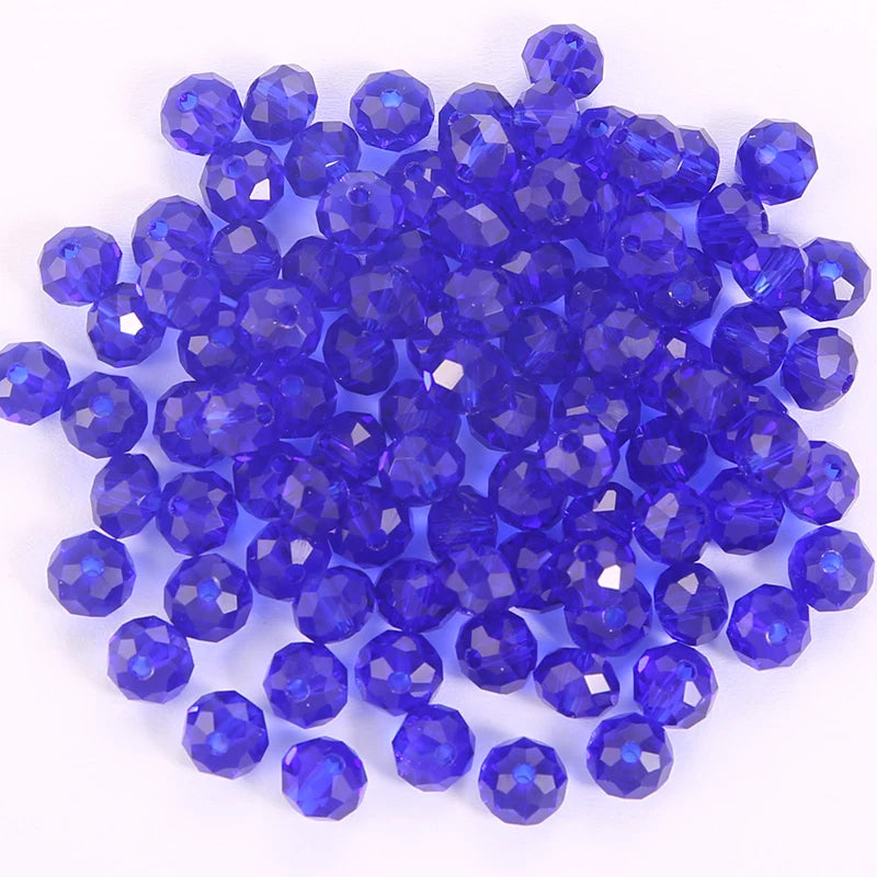 3 4 Rondelle Faceted Loose Spacer Glass Beads Crystal Round Jewelry