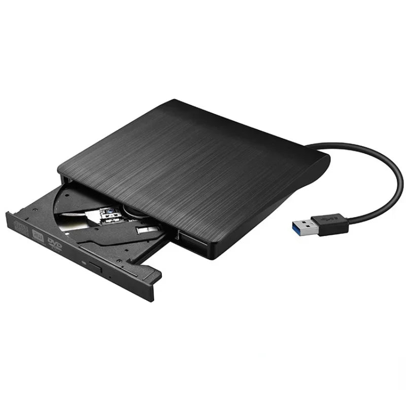 Brushed USB 3.0 DVD-ROM Optical Drive External Ultra-thin CD ROM Reader Desktop PC Notebook Tablet PC DVD Player Qme