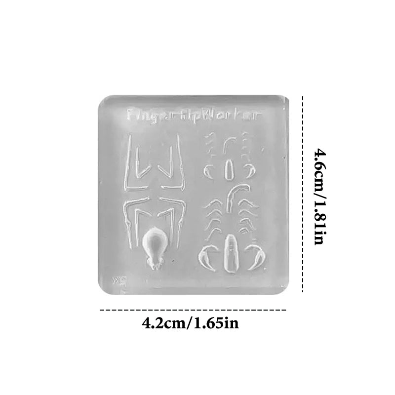 3D Spider Scorpion Silicone DIY Dark Punk Soft Stamping Plates Qme onesize