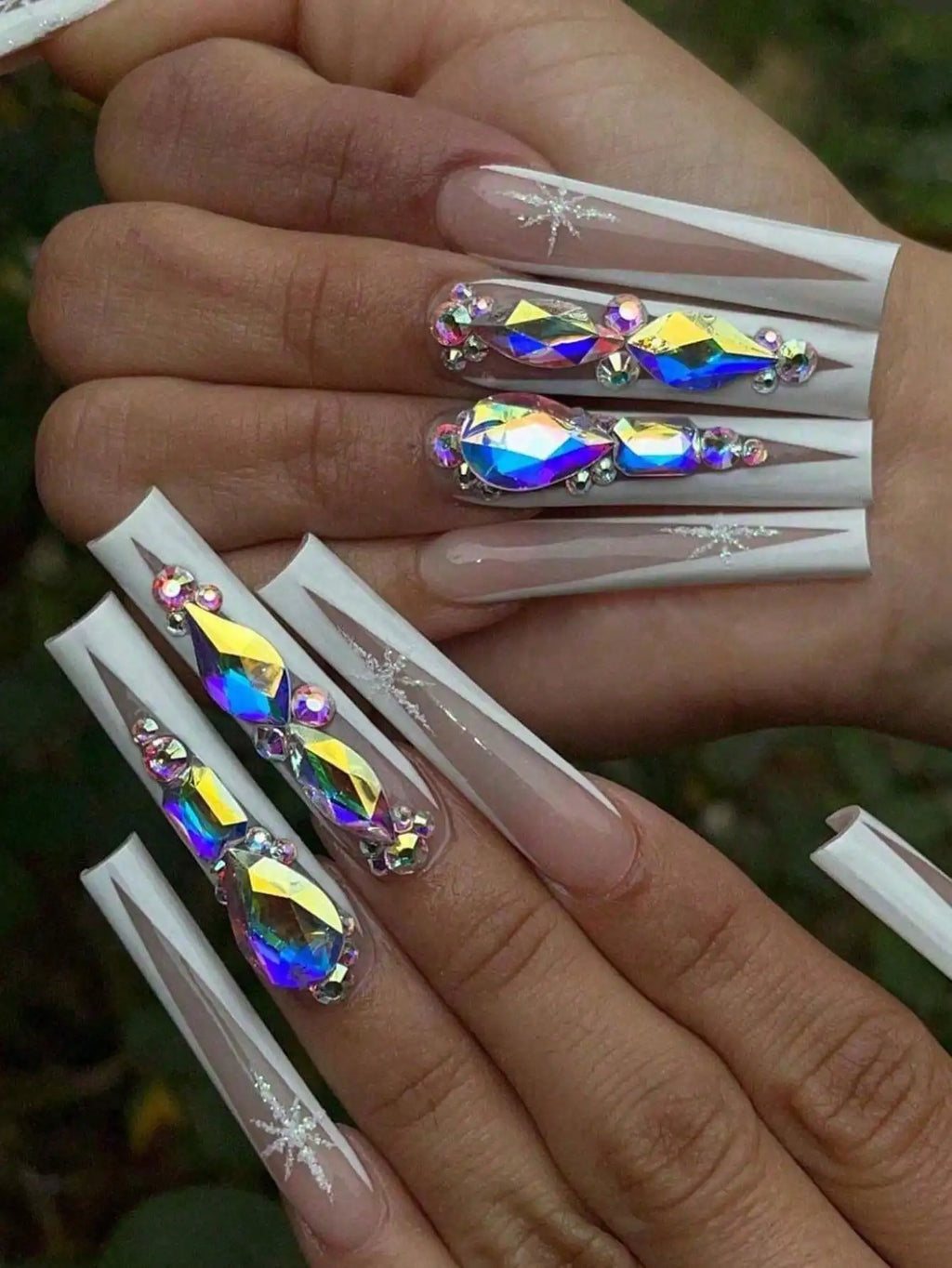 21 Grids Diamond Jewelry Nail Art Decorations Ab Flat Bottom Drill Qme