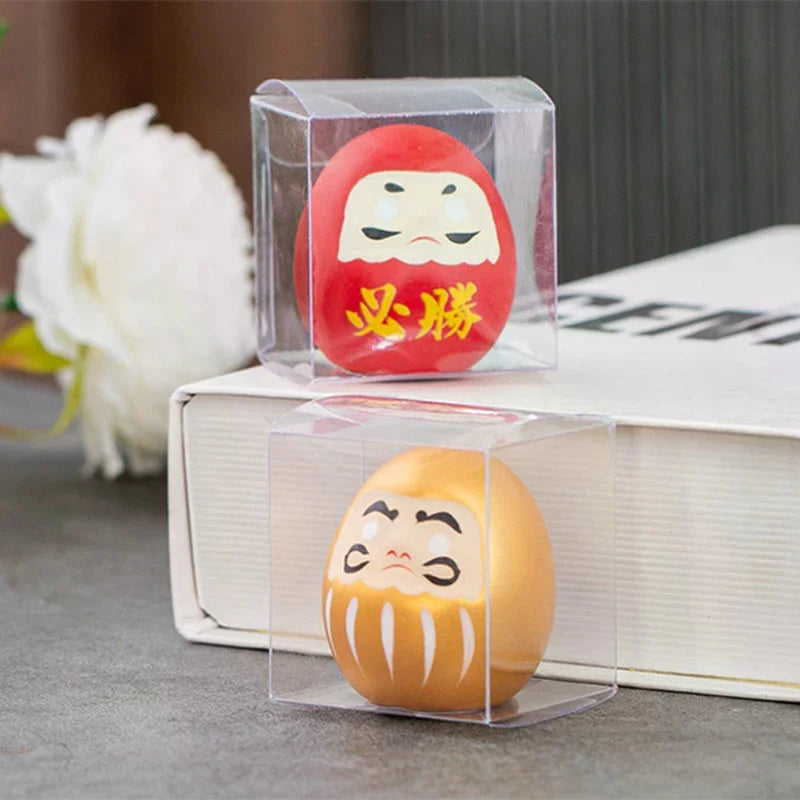 Japanese Ceramic Daruma Doll Crafts Inspired Wealth Prosperity Decor Lucky Charm Fortune Ornament Landscape Home Desk Decor Qme
