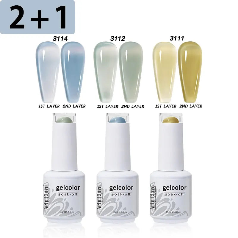 Arte Clavo Gel Nail Polish Art UV LED Manicure Long Lasting Soak Off Qme 3B-ZH48