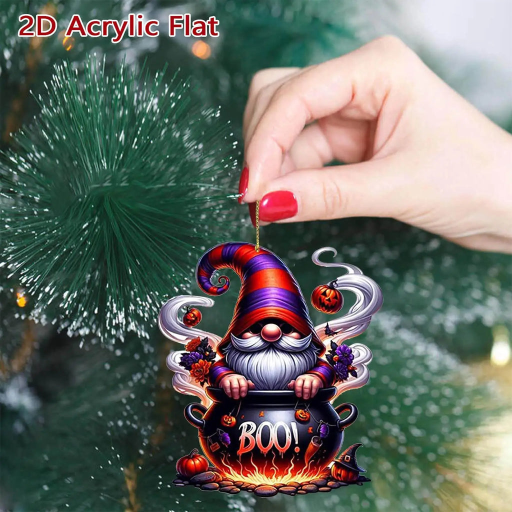 Halloween Countdown Calendar Advent 2D Acrylic Toy Figures Holiday Qme