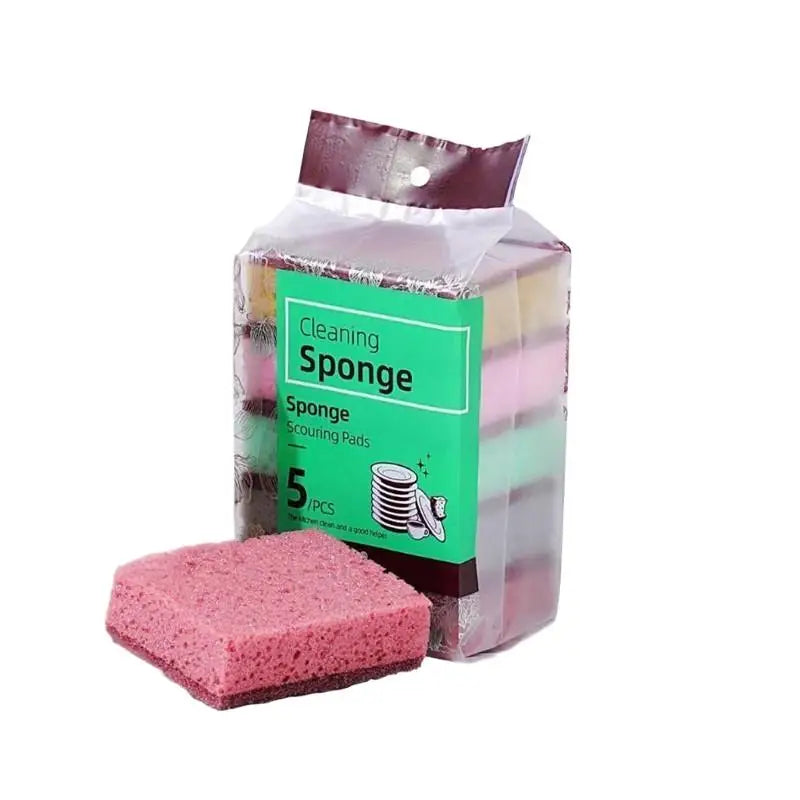Kitchen Stain Removal Sponge Clean Cotton Dishwashing Wipes Bathroom Qme