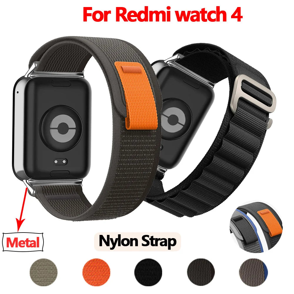Strap for Xiaomi Redmi Watch 4 Smart Nylon Loop Adjustable Elastic Bracelet Watchband for iWatch Mi Band 8 Pro Band Accessories Qme