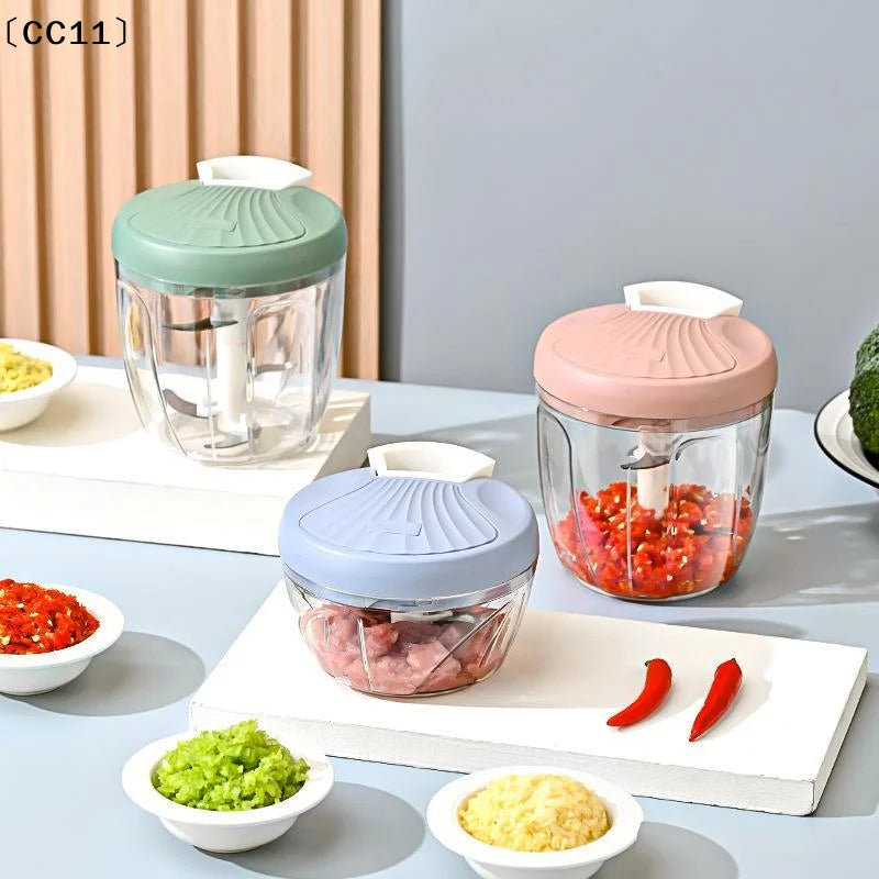 Manual Pull Crusher Food Chopper Stainless Steel Meat Mincer Garlic Qme