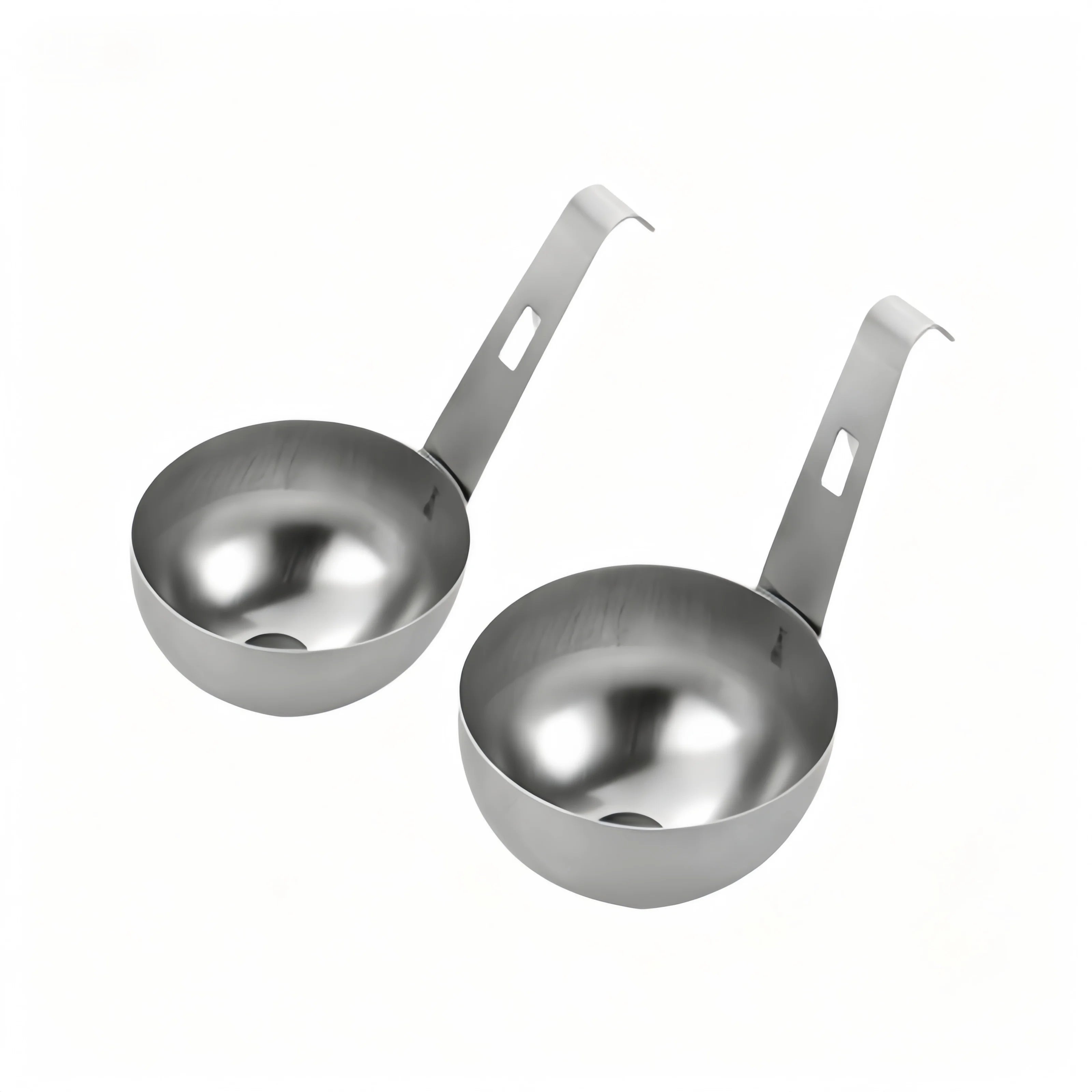 Stainless Steel Non-stick Egg Bowl Boiling Heating Mold Poached Egg Pot Non-stick Steamer Round Non-stick Cup Egg Steame Qme 2PCS